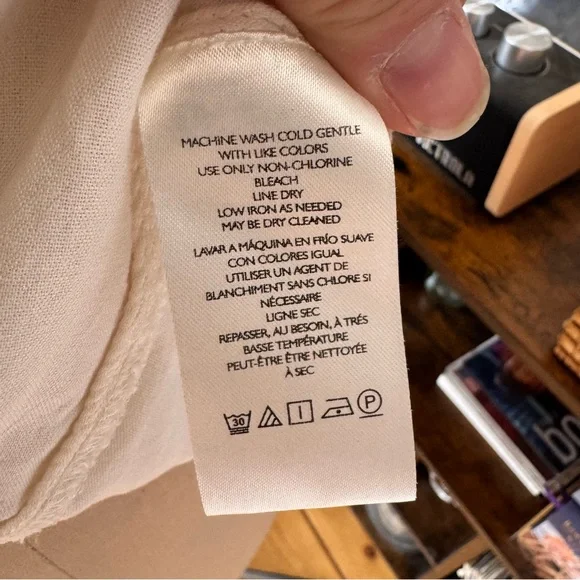 Free People Slip Dress /Tunic V Neck Ivory Sheer Beach Cover Up Medium - Picture 7 of 11